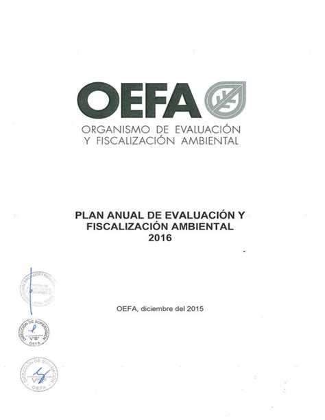 Organismo De Evaluaci N Y Fiscalizaci N Ambiental