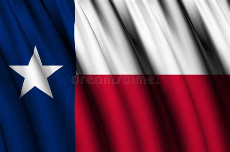 Texas Us State Flag Waving On Wind Stock Illustration Illustration