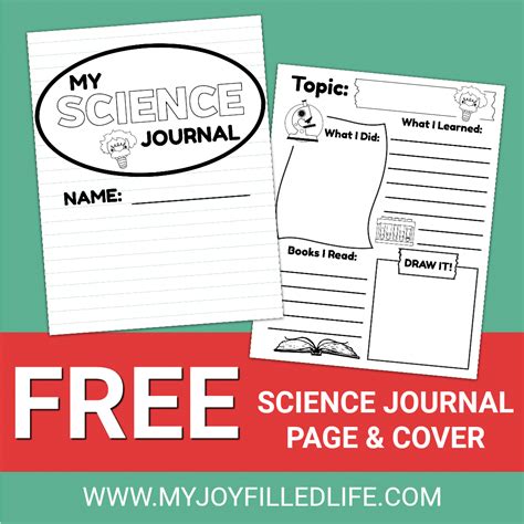 Science Journal Printables - My Joy-Filled Life