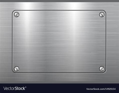 Metal Plate Background Royalty Free Vector Image