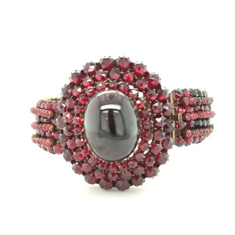 Victorian Bohemian Garnet Bracelet Circa 1870 80 Gerard McCabe Antiques