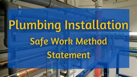 Plumbing Installation SWMS - Work Safety QLD