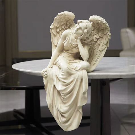 18 1 Resting Grace Sitting Angel Garden Statue Outdoor Decor Resin