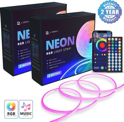 Lideka Rgb Neon Led Strip Meter Sets Van M Ip Voor Buiten