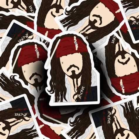 Captain Jack Sparrow Sticker Pack Etsy