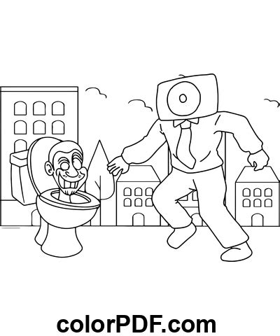 Speakerman Skibidi Bataille Des Toilettes Coloriages Et Livres En PDF