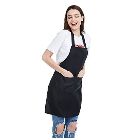 12 Pack Bib Apron Unisex Red Apron Bulk With 2 Roomy Pockets Machine