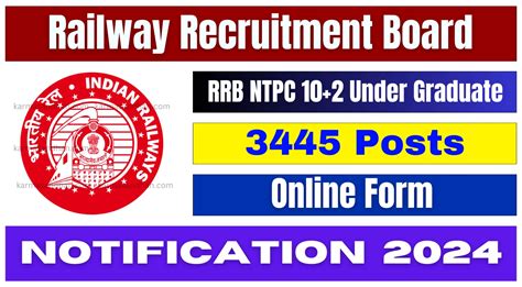 Rrb Ntpc Under Graduate Level Notification For Posts