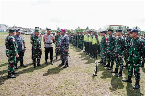 Apel Gabungan Tni Polri Dalam Rangka Persiapan Kunjungan Wapres Ri