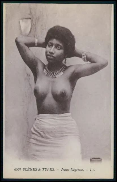 T North Africa Ethnic Arab Nude Woman Original Old C S