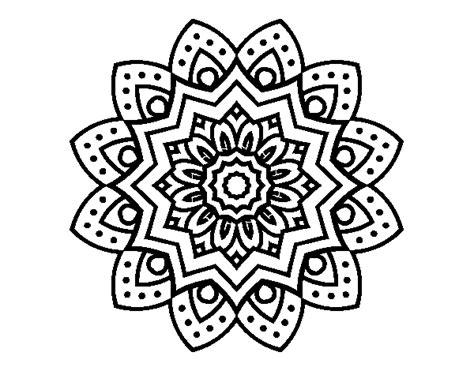 Dibujo De Mandala Flor Natural Para Colorear Dibujos Net