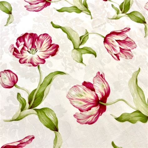 Tulip Print Fabric - Etsy