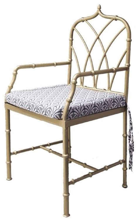 Casa Padrino Luxury Art Nouveau Wrought Iron Garden Chair With Armrests