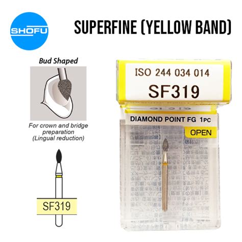 Shofu Diamond Bur Fg Bud Shape Super Fine Sf Garima Dental