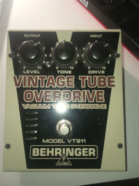 Vintage Tube Overdrive Vt Behringer Audiofanzine