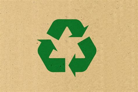 Premium Photo Recycle Logo On Brown Paper