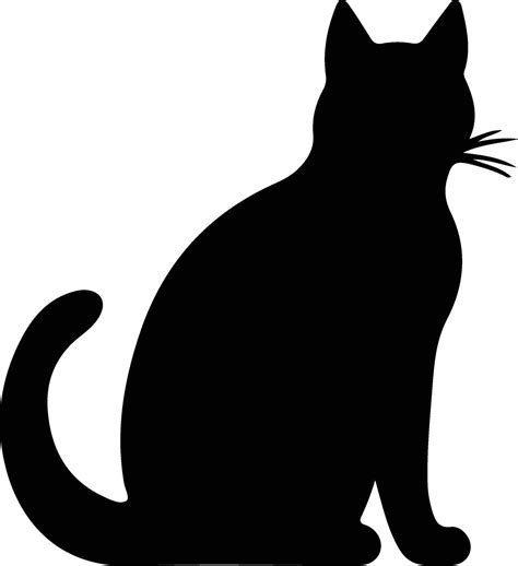 Bambino Cat black silhouette 39056042 Vector Art at Vecteezy