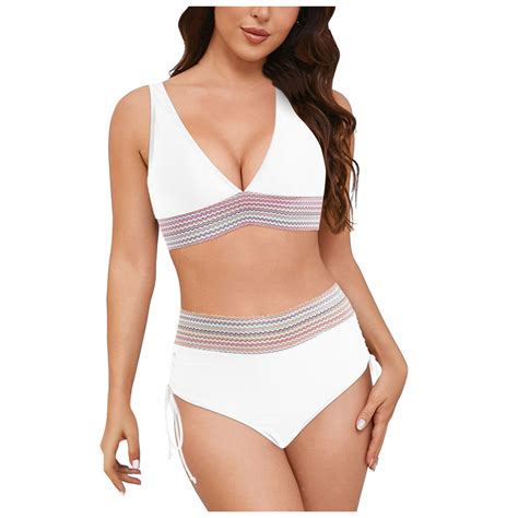 Caicj Bikini Set For Women Triangle High Cut Bikini Sets Sexy High Waisted Piece Swimsuit