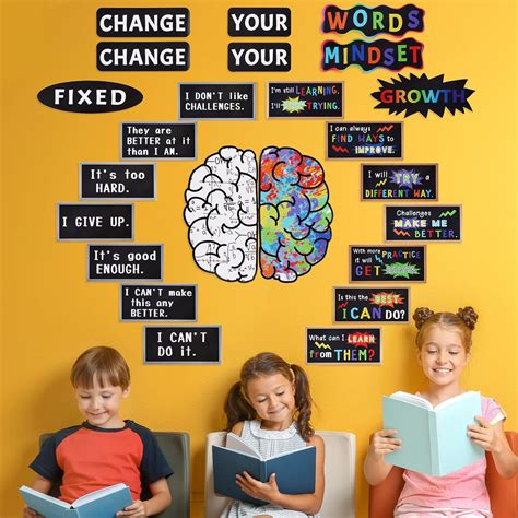 Buy Pcs Growth Mindset Posters Bulletin Board Sets Growth Mindset