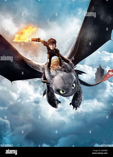 HICCUP,TOOTHLESS, HOW TO TRAIN YOUR DRAGON 2, 2014 Stock Photo - Alamy