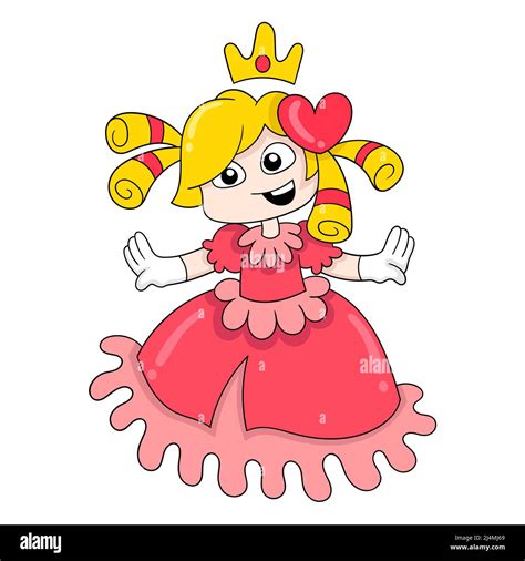 Beautiful Blonde Haired Princess Wearing Dress Stock Vector Image Art
