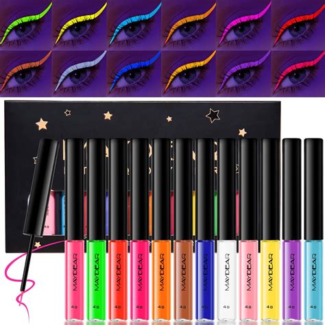 Amazon Maydear Uv Neon Colorful Liquid Eyeliner Set Matte Color