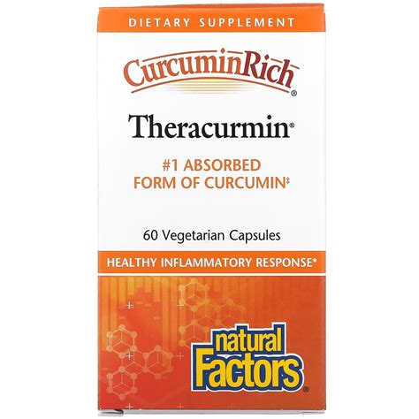 Natural Factors, CurcuminRich, Theracurmin, куркумин, теракурмин, 60 ...