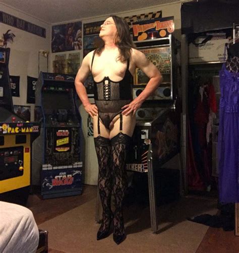 Joanie A Mature TV Models Her Seven Til Midnight Open Cup Teddy Ensemble Photo