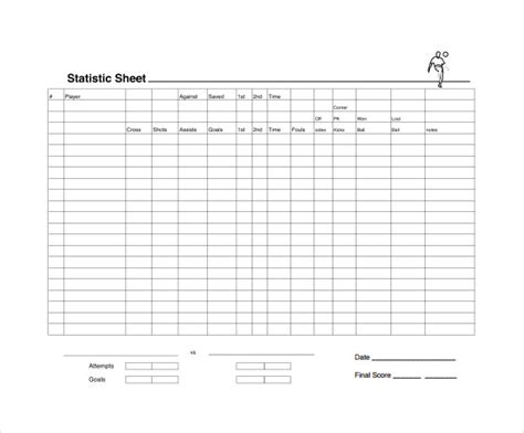 Free Printable Soccer Stat Sheet FREE PRINTABLE TEMPLATES