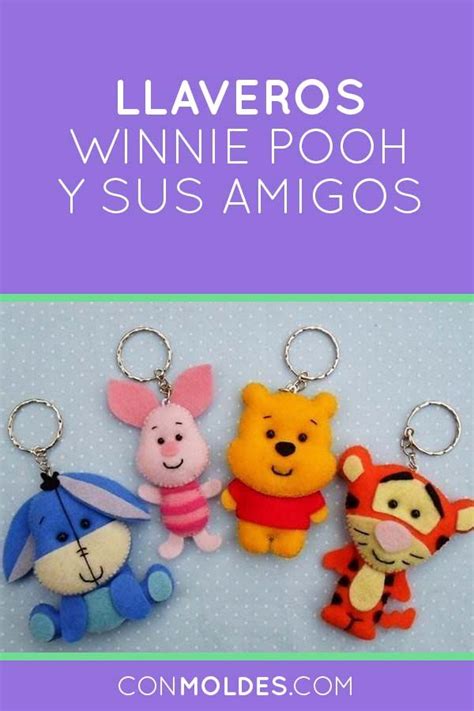 Llaveros De Winnie Pooh Y Sus Amigos En Fieltro