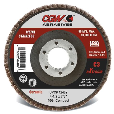 C3 Ceramic Flap Discs Flap Discs CGW Abrasives