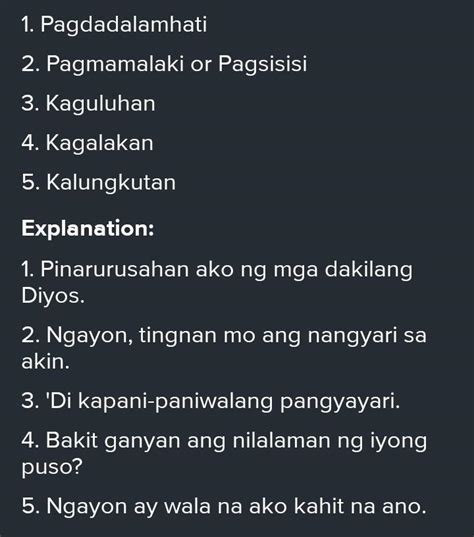 Gawain Sa Pagkatuto Bilang Suriin Kung Anong Damdamin Ang Nais