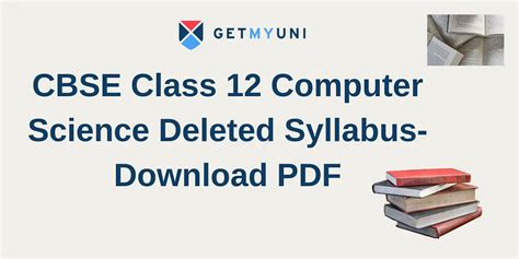 Cbse Class 12 Maths Deleted Syllabus 2024 25 Download Pdf Getmyuni