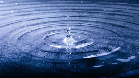 blue drop liquid ripple transparent water water drop