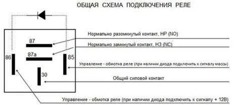 Схема реле 5 контактов 12 вольт