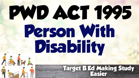 Pwd Act 1995 Person With Disability Act Complete Discription