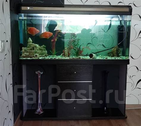 Продам аквариум с тумбой 200 литров с декором - Аквариумистика и ...