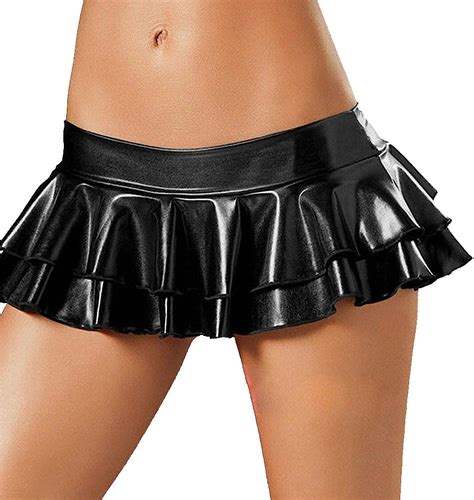 Womens Solid Novelty Metallic Pleated Mini Skirt At Amazon Womens