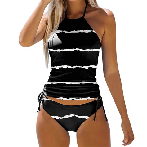 Kcodviy Bikini With Underwire Support Blouson Tankini Swimsuits For Women S Swimwear Tankini