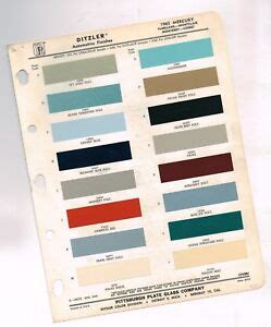 1965 Corvette Colors Chart