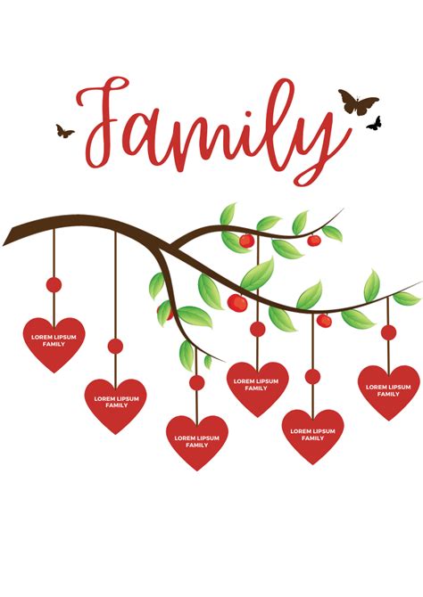 61 Free Family Tree Templates - Printable / Downloadable / Editable