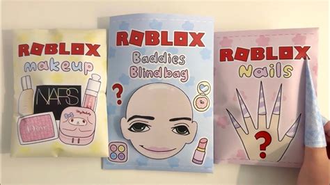 ☁️tutorial☁️ 로블록스 스킨케어 블라인드백 Roblox Skincare Baddies Makeup Blindbag Asmr Paper Diy