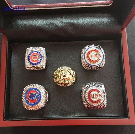 5 Piece Chicago Cubs World Series Baseball Replica Championship Ring ...