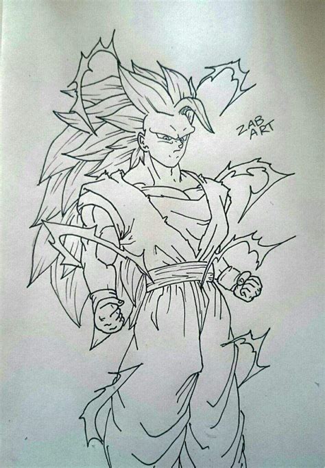 Goku Ssj3 Drawing at PaintingValley.com | Explore collection of Goku Ssj3 Drawing