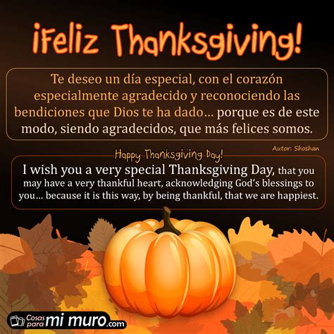 Feliz Thanksgiving Te Deseo Un Día Especial Con El Corazón Especialment Feliz Día De Acción