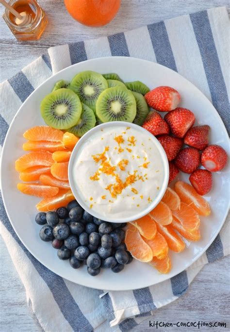 Healthy Honey Orange Fruit Dip Kitchen Concoctions