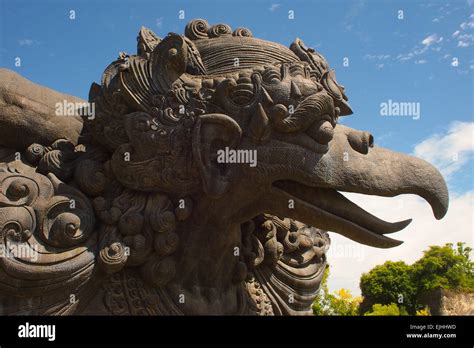 Head Of Garuda Statue Looks Close At Garuda Wisnu Kencana Cultural Park