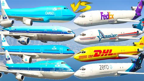 Gta V Boeing Cargo Airplanes Vs Every Klm Airplanes Best