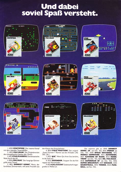 Atari 400 800 Xl Xe Catalog Atari Elektronik 1983 German