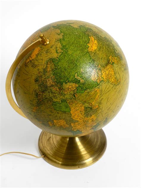 Rare Large Original Mid-Century Modern Glass Globe Illuminated with ...